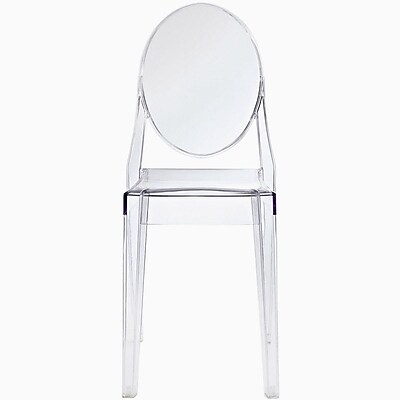 MacerHomeDecor Ghost Side Chair; Crystal Clear