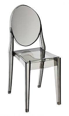 MacerHomeDecor Ghost Side Chair; Smoke Grey