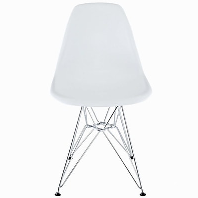 MacerHomeDecor Wire Base Side Chair; White
