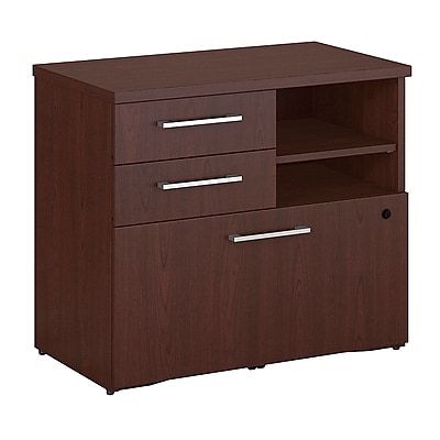 Bush Business Furniture Emerge 30 W Storage Cabinet HarvestCherry 300SFP30CS