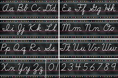 Teacher Created Resources Chalkboard Brights Cursive Writing Bulletin Board TCR5858