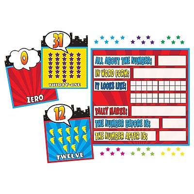 Teacher Created Resources Superhero Counting 0 31 Bulletin Board TCR5843