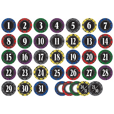 Teacher Created Resources 2.5 x 2.5 Plaid Calendar Days TCR5700