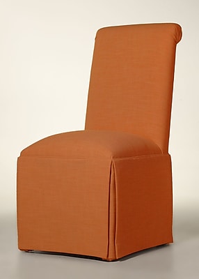 SloaneWhitney Sardis Skirted Parsons Chair; Orange