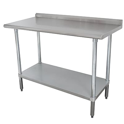 Advance Tabco 16 Gauge Stainless Steel Workbench with Backsplash; 40.5'' H x 96'' W x 24'' D