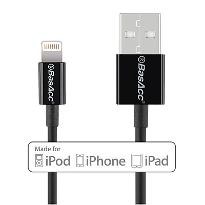 BasAcc 3 Lightning USB Cable Apple MFi Licensed Certified for iPhone 6 Plus 6s SE 5 5s 5c 2105795