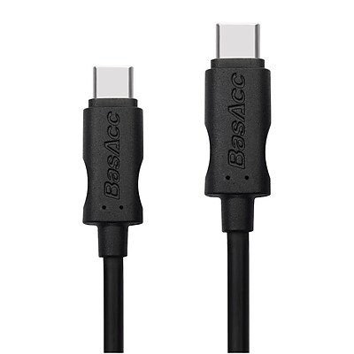 BasAcc 3.3 USB 3.1 Type C Cable USB C Male to USB C Male Black 2161820