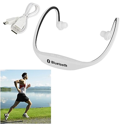 Insten Wireless Sports In-Ear Earbud Headphone with Mic Microphone Bluetooth Headset Handsfree White\/Black (2127053)