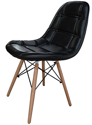 New Pacific Direct Neo Side Chair Set of 2 ; Black PU