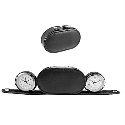 Natico DUAL TIME ALARM CLOCK IN CASE (NOI243)