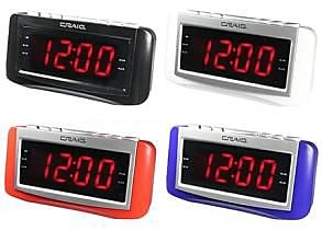 Craig Dual Alarm Clock With 1.2 in. Pll AM & FM Radio - Black (OC0517)