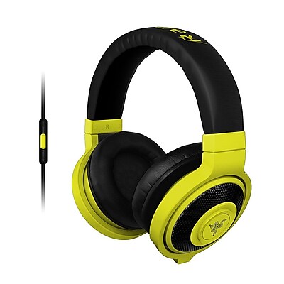 Razer RZ04 01400200 R3U1 Kraken Mobile Over the Head Binaural Headset for Apple iOS Devices Wired Neon Yellow