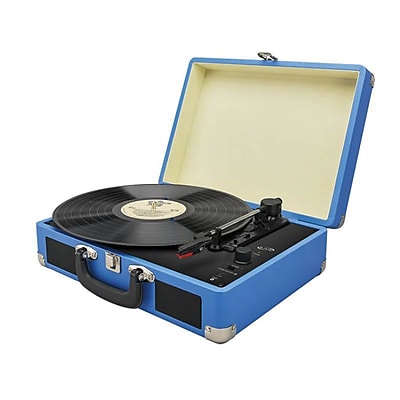 iLive ITTB476BU 3 Speed Record Suitcase Turntable Blue
