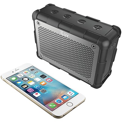 Iluv Impactl3ulbk Portable Water resistant Bluetooth Boombox black