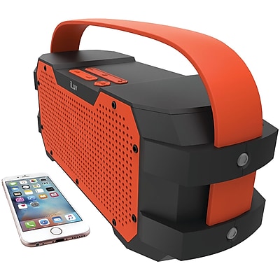 Iluv Impactl3ulor Portable Water resistant Bluetooth Boombox orange
