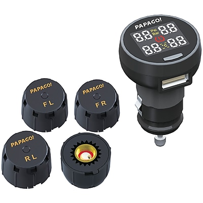 Papago TPMS100US TPMS 100 Wireless Tire Pressure Monitor System with Sensors