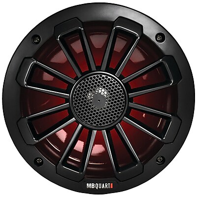 Mb Quart Nk1 116lb Nautic Series 6.5 120 watt 2 way Coaxial Speaker System With Matte Black Finish with Led Illumination