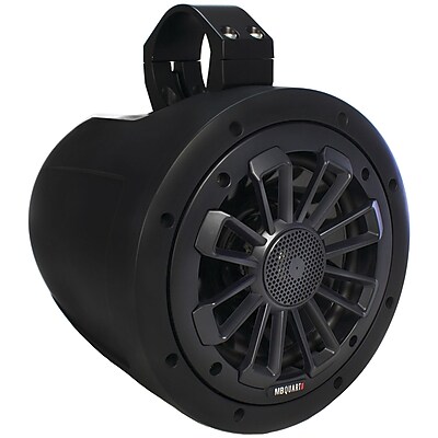 Mb Quart Nt1 116b Nautic Series 2 way Wake Tower Speaker With Matte Black Finish and Mounting Hardware