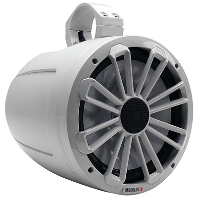 Mb Quart Nt1 120 Nautic Series 2 way Wake Tower Speaker With Dove Gray Finish and Mounting Hardware