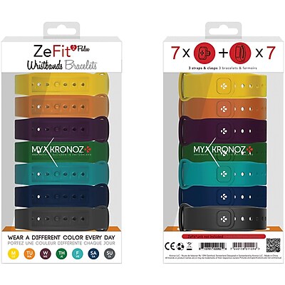 My Kronoz 813761020794 Zefit2 Colorama Bracelets 7 Pk