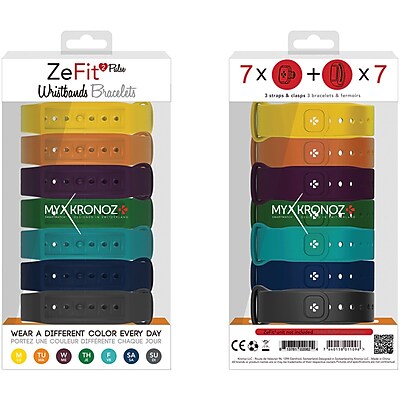 My Kronoz 813761020954 Zefit2 Pulse Colorama Bracelets 7 Pk