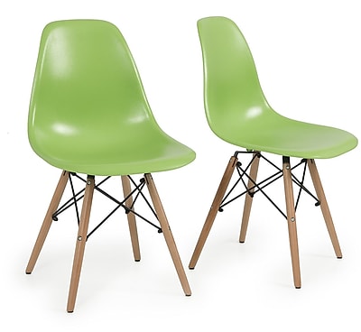 Belleze Side Chair Set of 2 ; Green