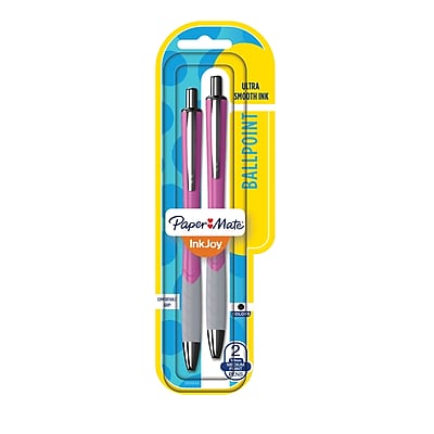 Paper Mate InkJoy 700RT Retractable Ballpoint Pens Medium Point Pink Barrels Black Ink 2 Pack 1945644