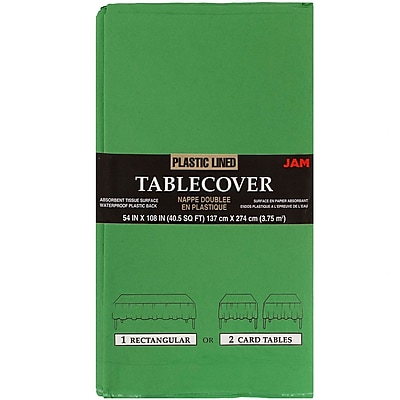 JAM Paper Paper Table Covers Green Table Cloths Sold Individually 291329699