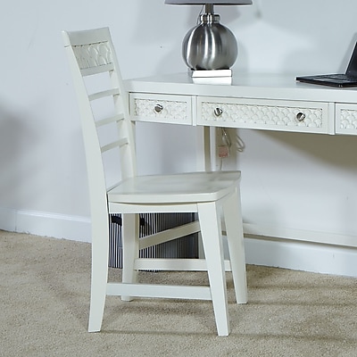 My Home Furnishings Amanda Side Chair; Bright White