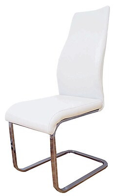 The Collection German Furniture Balconi Side Chair Set of 2 ; White