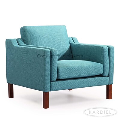 Kardiel Monroe Mid Century Modern Arm Chair; Dutch Blue