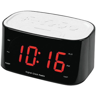 Sylvania Scr3128 White 1.2 Dual Alarm Clock Radio White
