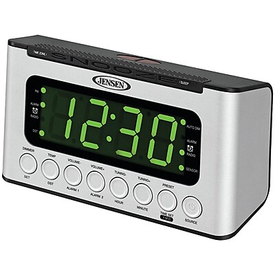 Jensen Jcr 231 Digital Am Fm Dual Alarm Clock Radio With Wave Sensor