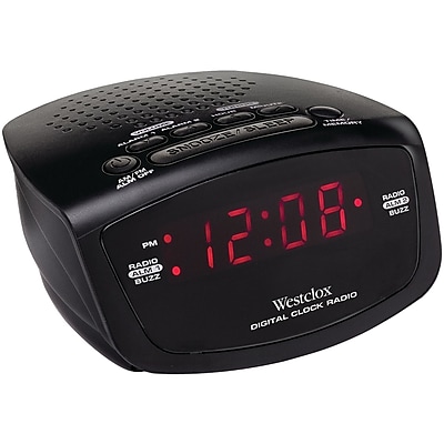 Westclox 80209 .6 Red Led Alarm Clock Radio