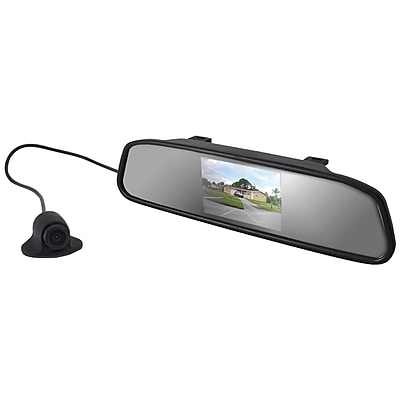 Pyle Pro Plcm4340 Rearview Mirror Monitor Backup Camera With Distance Scale Lines Parking Assist