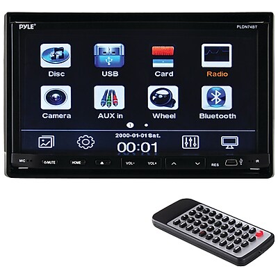 Pyle Pro Pldn74Bt 7 Double Din In Dash Lcd Motorized Slide Down Touchscreen Dvd Receiver With Bluetooth