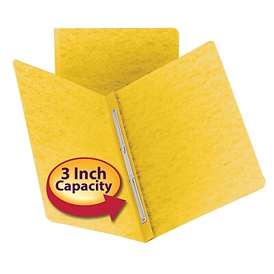 Smead Hinge Pressboard Binders Yellow 8 1 2 x 11
