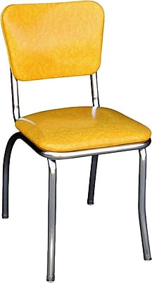 Richardson Seating Retro Home Side Chair; Cracked Ice Yellow