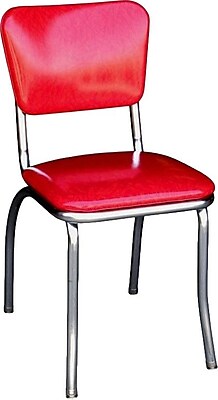 Richardson Seating Retro Home Side Chair; Cracked Ice Red
