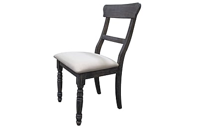BestMasterFurniture Selena Side Chair Set of 2 ; Weathered Gray