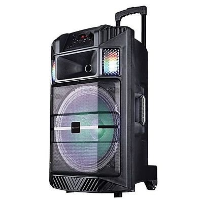 Supersonic IQ Sound IQ 5215DJBT Bluetooth Portable DJ Speaker with Disco Light Black