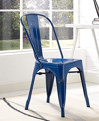 Laurel Foundry Modern Farmhouse Airelle Side Chair; Navy Blue