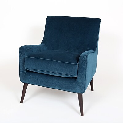 Porter International Designs Kristina Mid Century Modern Arm Chair; Ocean Blue
