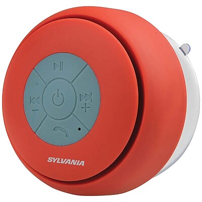Sylvania Sp230 red Bluetooth Suction Cup Shower Speaker red