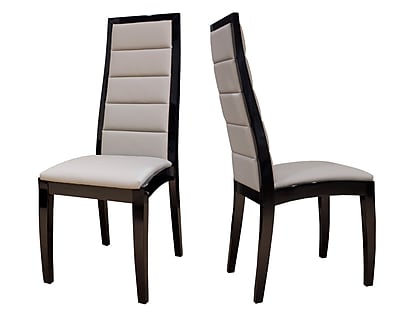 Sharelle Furnishings Venus Parsons Chair Set of 2 ; Black Lacquer