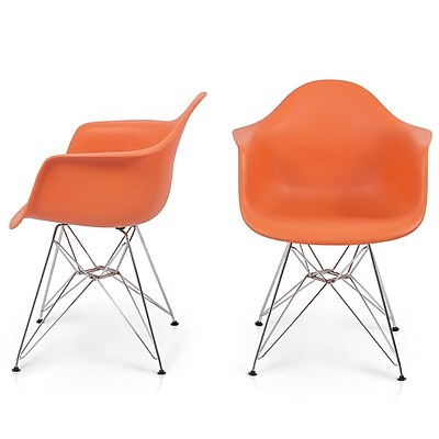 Belleze Arm Chair Set of 2 ; Orange
