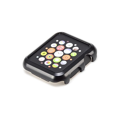 iPM Premium Shiny Hard Plastic Protective Border Case for Apple Watch Black 38mm APLWCASE38BK
