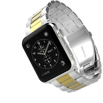 iPM Classic Buckle Watch Band for Apple Watch 42mm Gold Silver APWABKL42GOSI