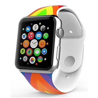 iPM Soft Silicone Flag Band for Apple Watch 42mm Rainbow APWFLG42RB