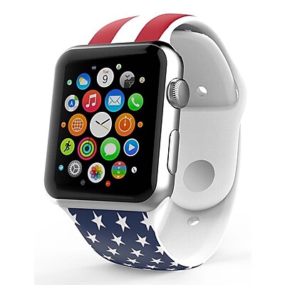 iPM Soft Silicone Flag Band for Apple Watch 42mm USA Flag APWFL42USA